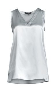 Lafayette 148 Gretchen Iced Blue Silk Reversible Tank Top NWT